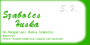 szabolcs huska business card